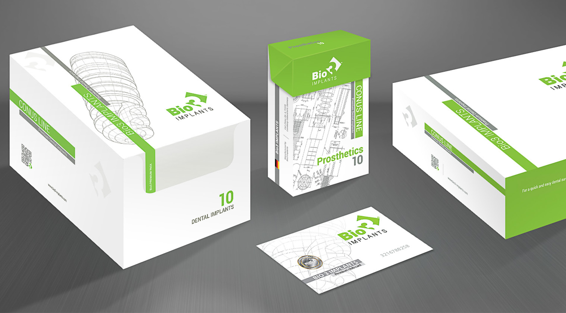 Bio3 Implants package design